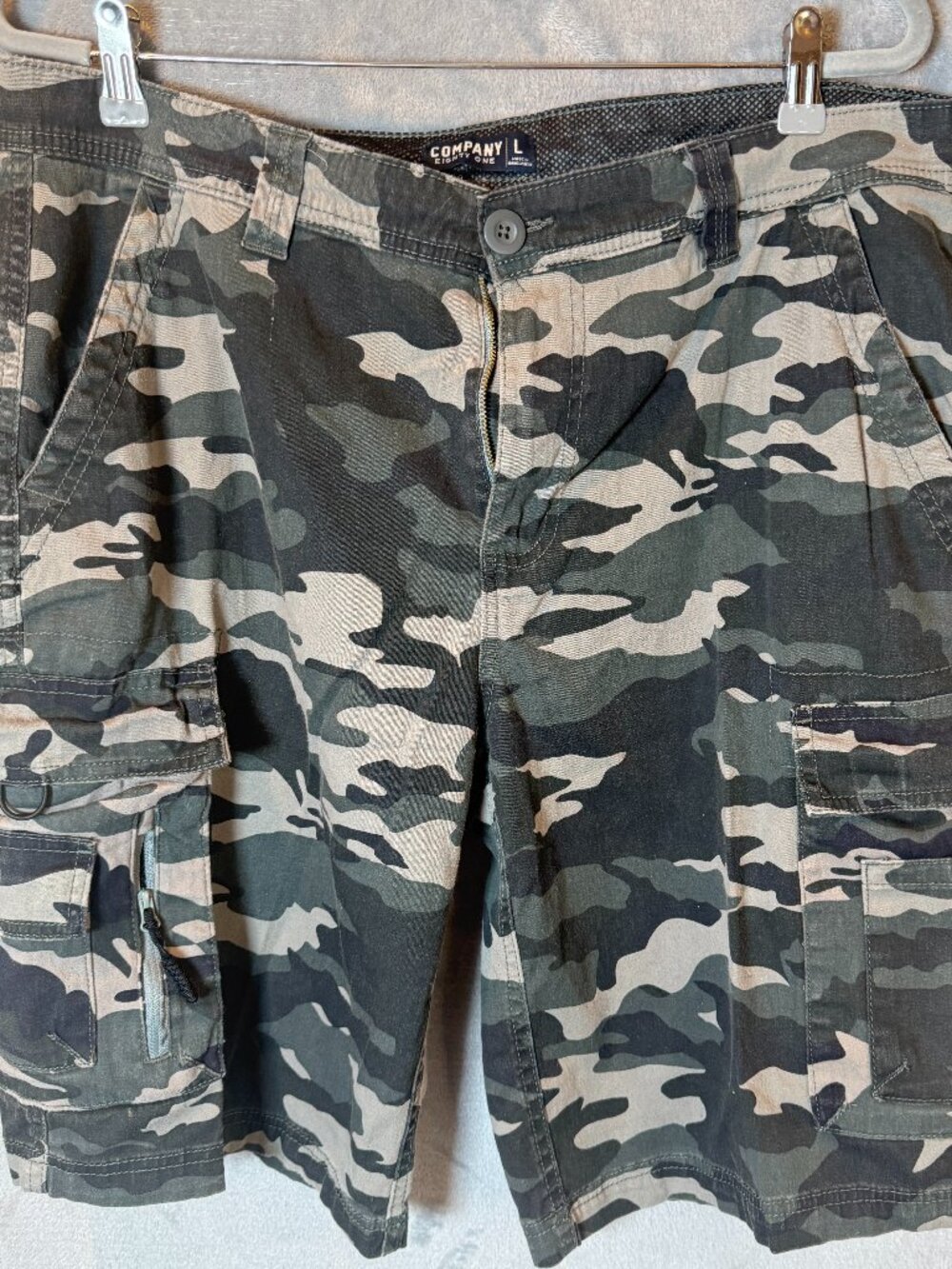 Company Eighty One Camo Cargo Shorts Mens Large Military Utility